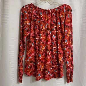 Lucky Brand long sleeve multi color long sleeve top. Size L